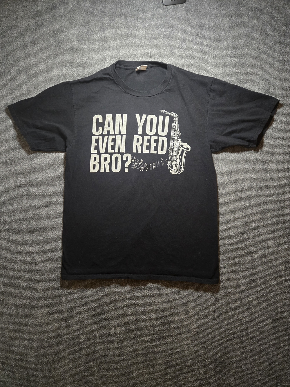 Black Graphic 'Can You Even Reed Bro?' Youth Saxaphone T-Shirt